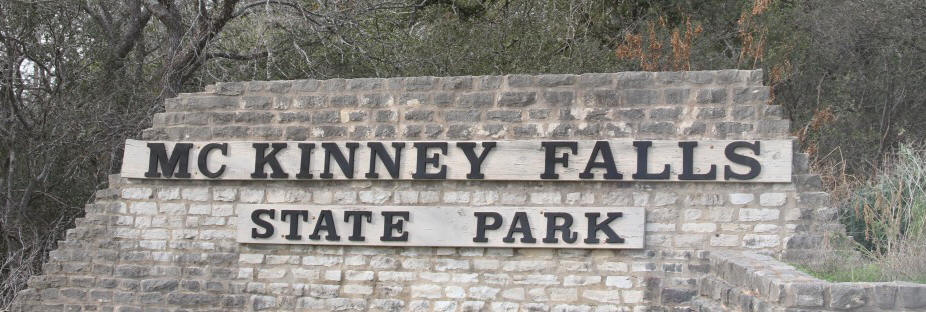 McKinney Falls State Park sign